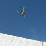 Skier Tyler Ty Peterson skiing Park City