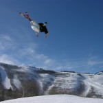 Skier Tyler Ty Peterson skiing Park City