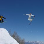 Skier Tyler Ty Peterson skiing Park City