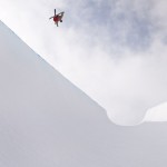 Tyler Ty Peterson skiing in the halfpipe at Park City Mountain Resort in Park City, Utah.