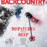 Tyler Peterson skiing Alta on the cover of Backcountry magazine