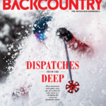 Tyler Peterson skiing Alta on the cover of Backcountry magazine